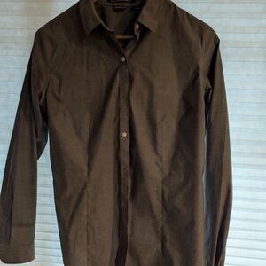 Eddie Bauer Charcoal Casual Button-Down Shirt